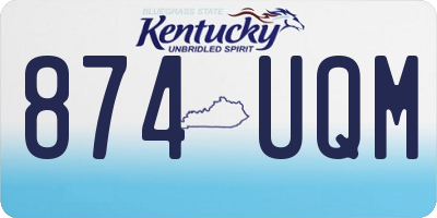 KY license plate 874UQM