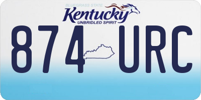 KY license plate 874URC