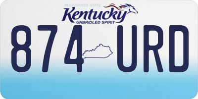 KY license plate 874URD