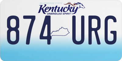KY license plate 874URG