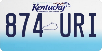 KY license plate 874URI