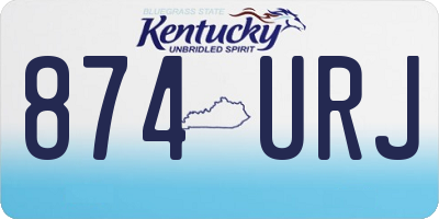 KY license plate 874URJ