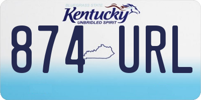 KY license plate 874URL