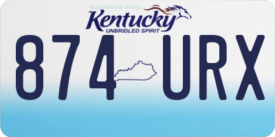 KY license plate 874URX