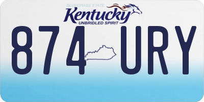 KY license plate 874URY