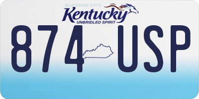 KY license plate 874USP