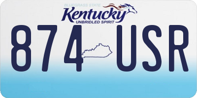 KY license plate 874USR