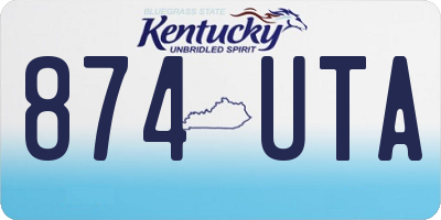 KY license plate 874UTA