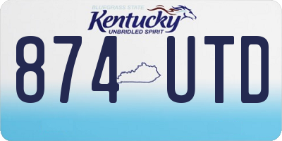 KY license plate 874UTD