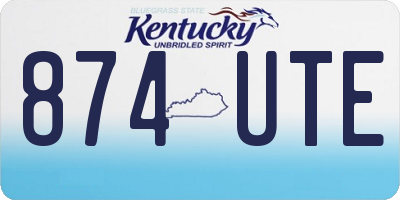 KY license plate 874UTE