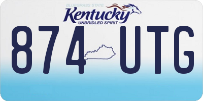 KY license plate 874UTG