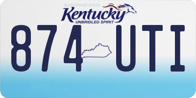 KY license plate 874UTI