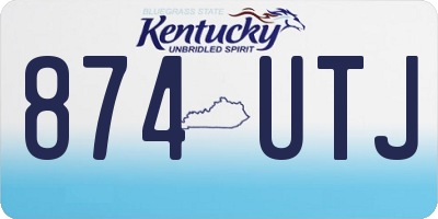 KY license plate 874UTJ