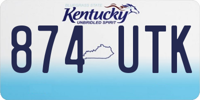 KY license plate 874UTK