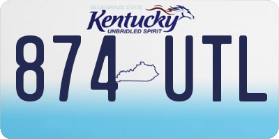 KY license plate 874UTL