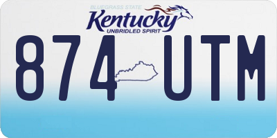KY license plate 874UTM