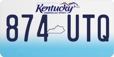 KY license plate 874UTQ