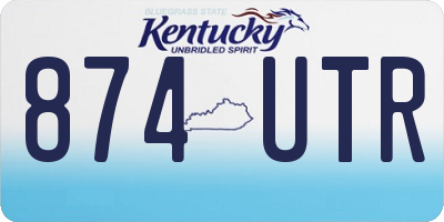 KY license plate 874UTR