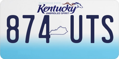 KY license plate 874UTS
