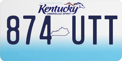 KY license plate 874UTT