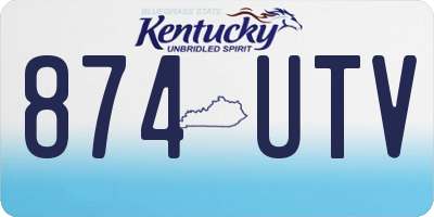 KY license plate 874UTV
