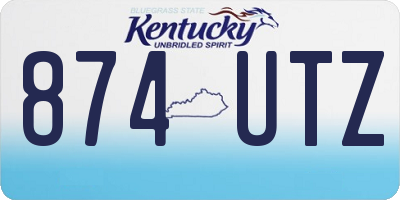 KY license plate 874UTZ