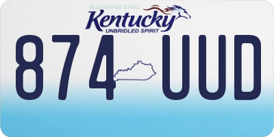KY license plate 874UUD