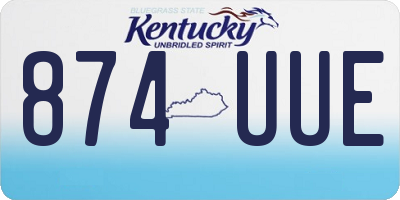 KY license plate 874UUE