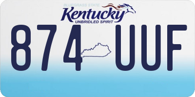 KY license plate 874UUF