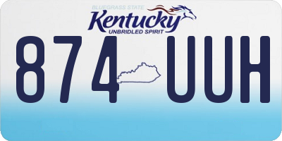 KY license plate 874UUH