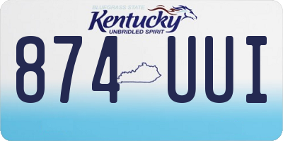 KY license plate 874UUI