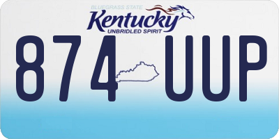 KY license plate 874UUP