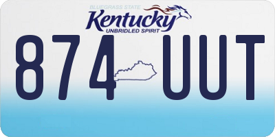 KY license plate 874UUT