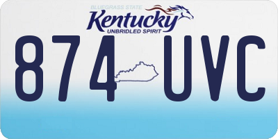 KY license plate 874UVC