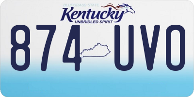 KY license plate 874UVO
