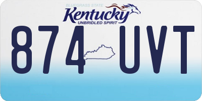 KY license plate 874UVT