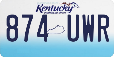 KY license plate 874UWR