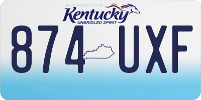 KY license plate 874UXF
