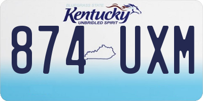 KY license plate 874UXM