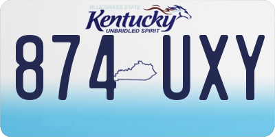 KY license plate 874UXY