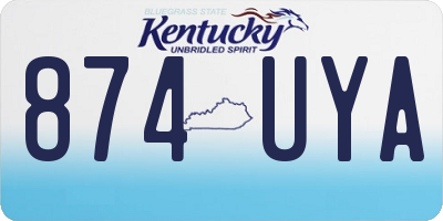 KY license plate 874UYA