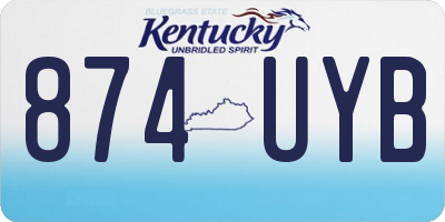 KY license plate 874UYB