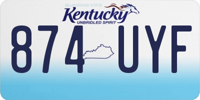 KY license plate 874UYF