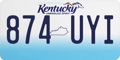 KY license plate 874UYI