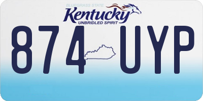 KY license plate 874UYP