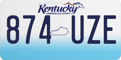 KY license plate 874UZE