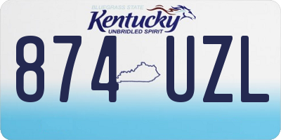 KY license plate 874UZL