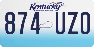 KY license plate 874UZO