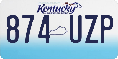 KY license plate 874UZP