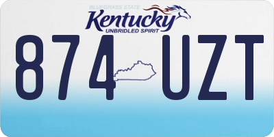 KY license plate 874UZT
